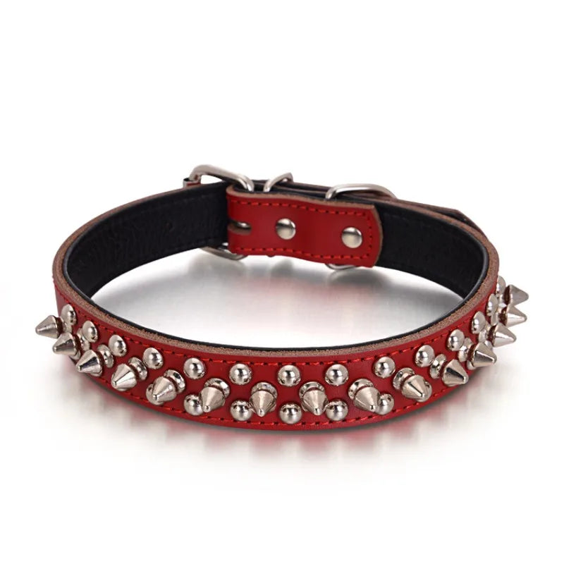 Leather Rivet Dog Collar