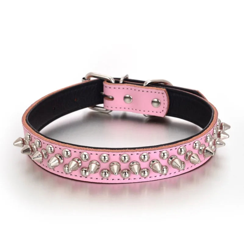 Leather Rivet Dog Collar