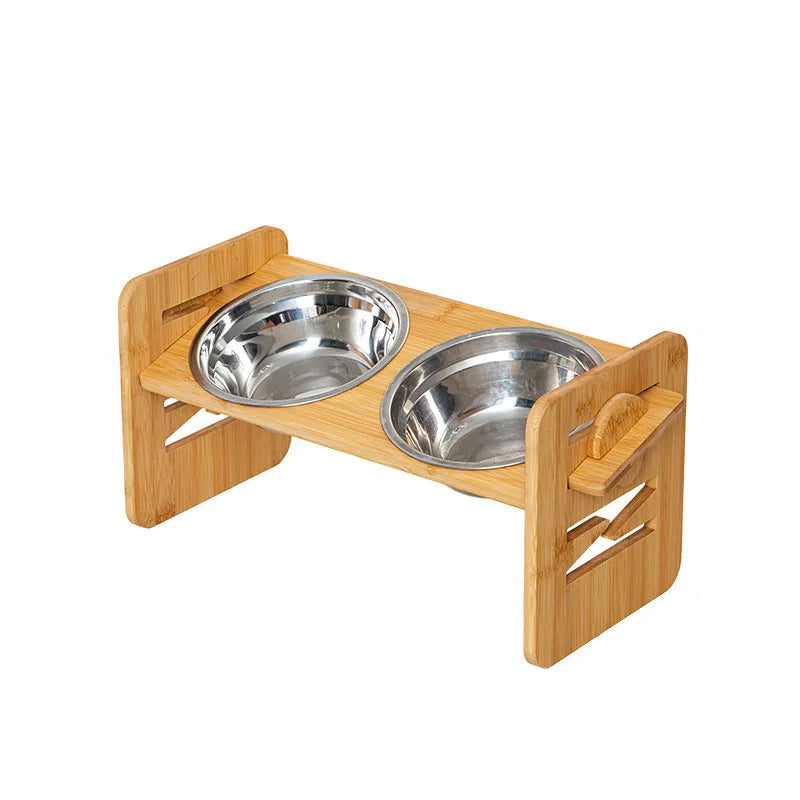 Bamboo Elevated Dog Bowl